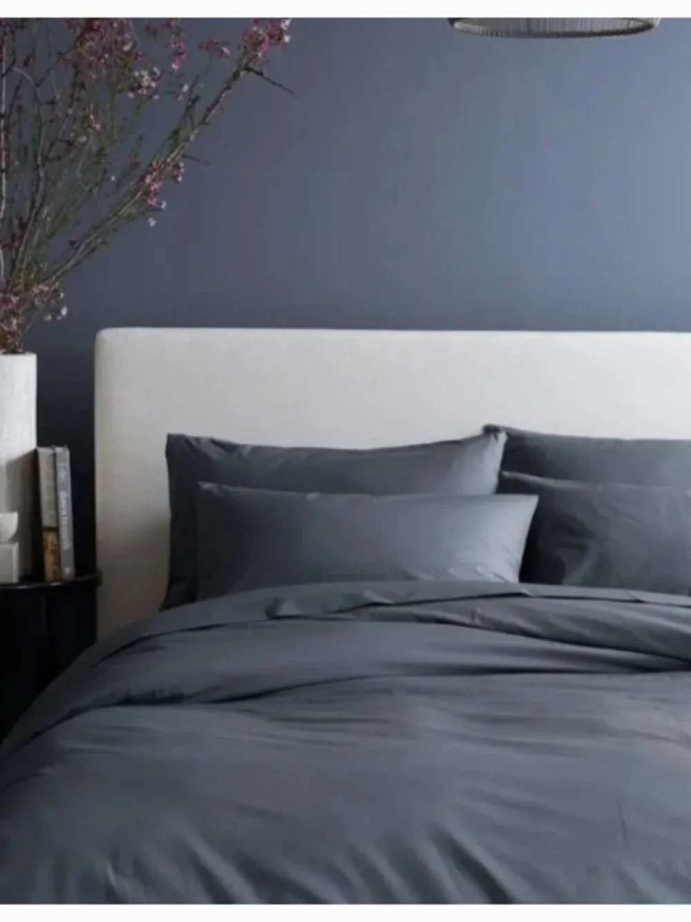 Quince Classic Organic Cotton Percale Queen Duvet Cover in Nightfall
